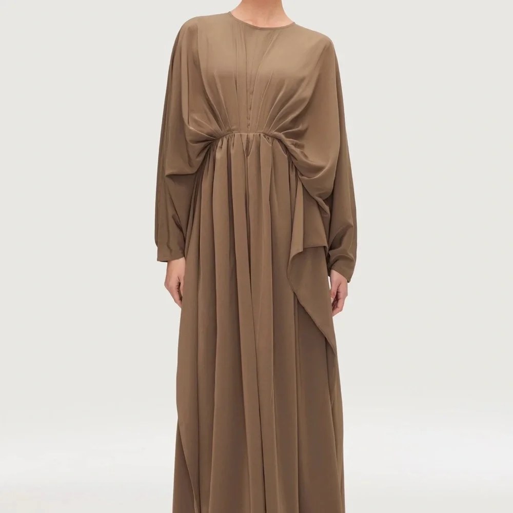 Elegant Brown Women's Dress - Picture 1 of 2